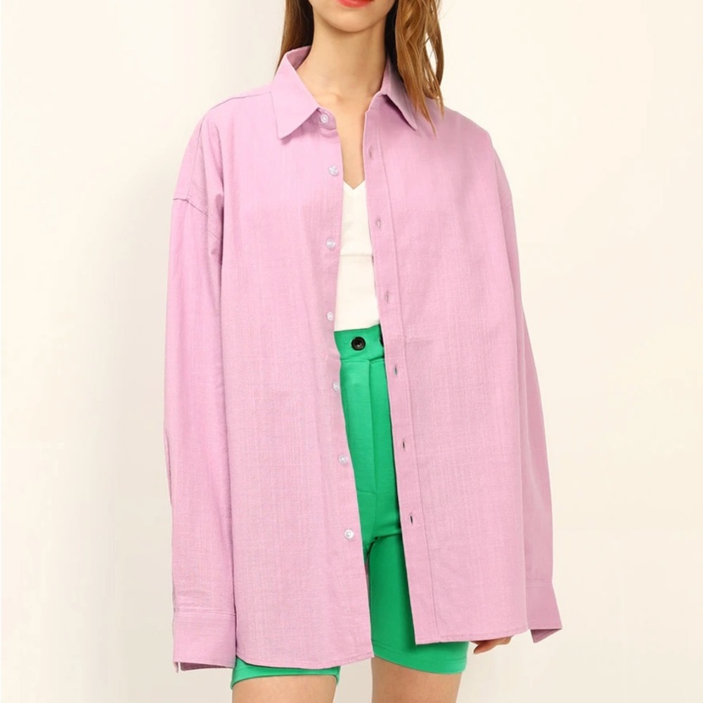 Storets Sadie Boyfriend Linen Shirt